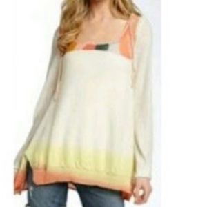 Free People Hooded Ombré Long Sleeve Tunic